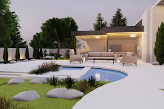 do backyard landscape design, garden, pool, deck, patio and front yard, pergola