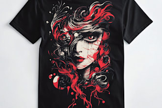 design a unique and edgy custom t shirt design
