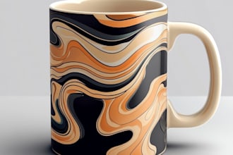 draw cool coffee mug designs for your pod business