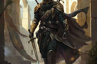 draw your dnd character art and original character design
