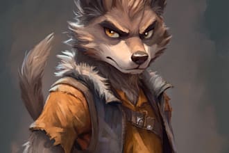 draw furry art, fursona, original furry character,