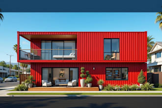 design 3d container house, tiny home, frame house, retail shop, cabin, kiosk,bar