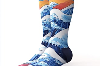 draw beautiful socks design