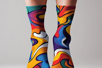 draw unique socks design for your brand