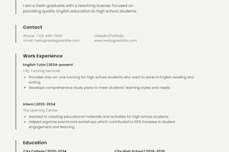 do your CV for proffesional job application