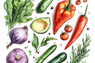 create watercolor botanical illustration for branding