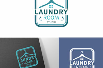 do modern premium quality laundry logo