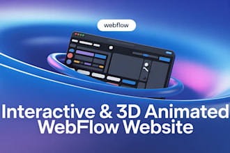 3d animation webflow website, 3d spline, custom built, gsap, and lottie