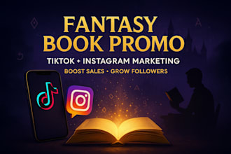promote your fantasy book on tiktok and instagram to boost sales