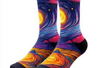 draw a unique socks design