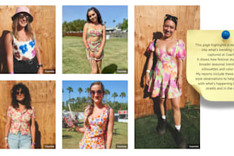 create a custom trend forecast report with visuals and insight