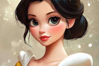 beautiful disney style portraits