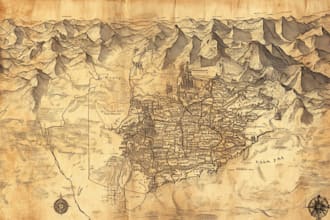 draw high quality professional fantasy map for dnd campaign,