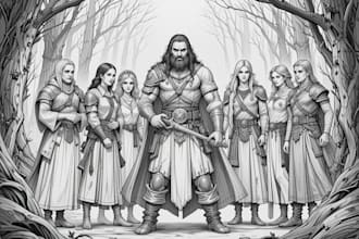 draw your dnd character, party, or oc