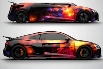 draw a professional racing car wraps designs
