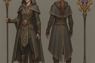 draw dnd party art, and fantasy characters illustration