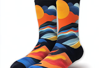 draw modern and unique custom socks