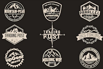 do retro badge, patch, emblem and vintage logo design