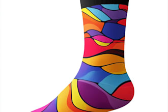 design custom art and patterned socks for you