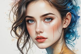 draw and paint an digital watercolor