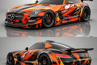 design awesome car, van, vehicle wrap design