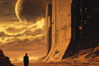 paint landscape environment, concept art, bookcover