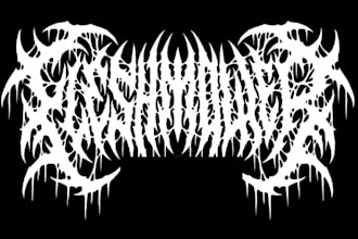 do death, black metal, grindcore, hardcore band logo