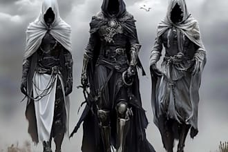 do monster character illustration  fantasy horror dark art