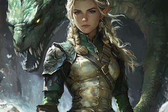 create a d and d character art and dnd art