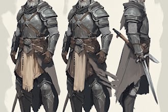 draw 2d game character for dnd art