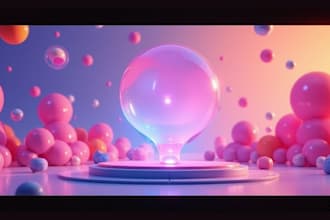 create a 3d green screen, animated background for streams, games