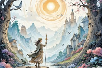 illustrate fantasy and children book cover design