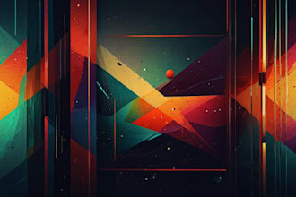create abstract geometric digital art
