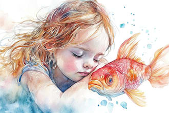 do  hand paint a stylised watercolor illustration