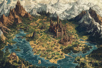 map fantasy map 2d isometric map illustration city map