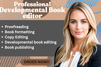 do copy editing proofread non fiction novel, romance developmental book editor