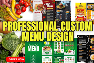 design professional restaurant menu food menu price list digital menu flyer logo