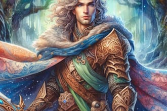 illustrate your d and d character watercolor portrait