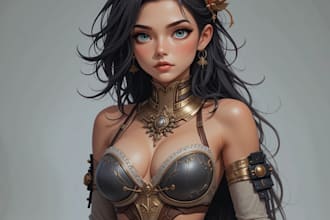 create your d and d character and oc illustration