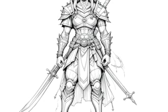 draw character design d and d character and dnd art illustration