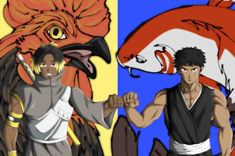 draw your oc in dragon ball style or any other anime