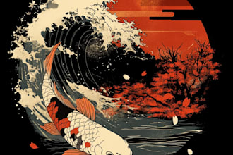 draw awesome japanese or anime streetwear style for t shirt
