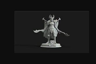 sculpt 3d ttrpg miniature, action figurine, figure collectible, 3d fantasy model