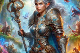 create a dnd art and d and d character for you