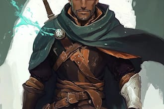 create a d and d character art illustration for you