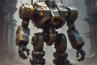 create a , transformer, robot, armor, mecha art style