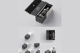 do 3d product box packaging and label design supplement bottle mockup industrial