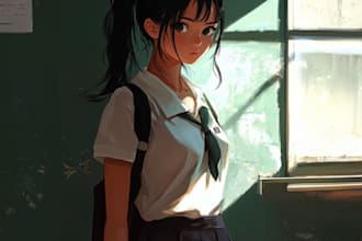 draw a cute anime style illustration