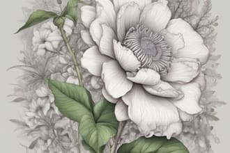 draw botanical illustrations of flowers, plants and fruits