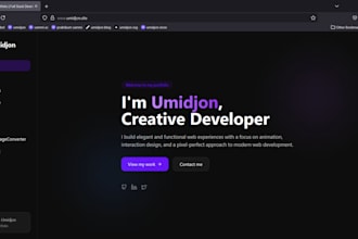 design a modern and responsive personal or portfolio website